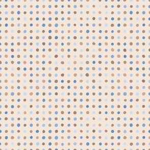 Dotty Four - Blue and Neutrals - Fresh Coastal