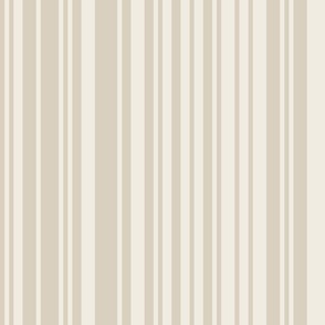 skinny varied vertical stripes - bone beige_ creamy white - simple