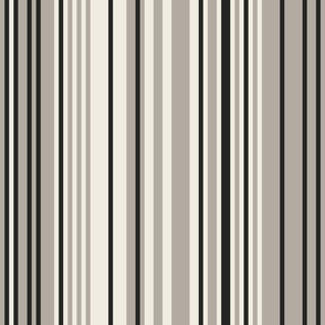 skinny varied vertical stripes - cloudy silver_ creamy white_ raisin black - simple