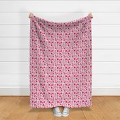 Medium Scale Happy Fucking Holidays Sarcastic Sweary Christmas Floral on Pink
