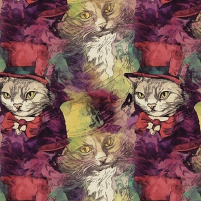 victorian anthro surreal cat men inspired by toulouse lautrec