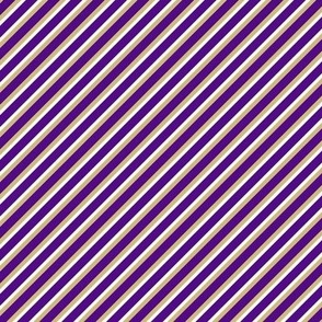 Bigger Scale Team Spirit Diagonal Stripes in JMU James Madison University Colors Regal Purple and Gold