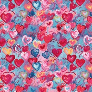 graffiti hearts of love 