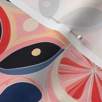 geometric hearts in the abstract inspired by hilma af klint