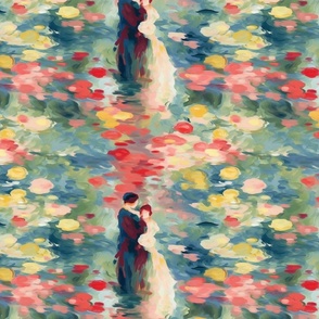 love and romance on the waterlilies inspired by claude monet