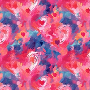 abstract hearts for my valentine inspired by claude monet 