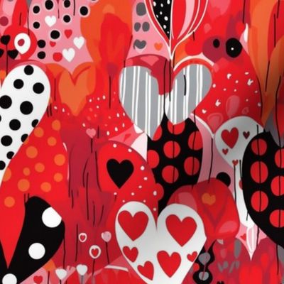grunge hearts for my polka dot valentine