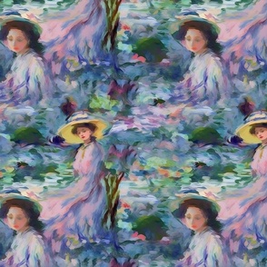 victorian lady of impressionism inspired by claude monet