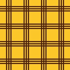 Yellow and brown checker