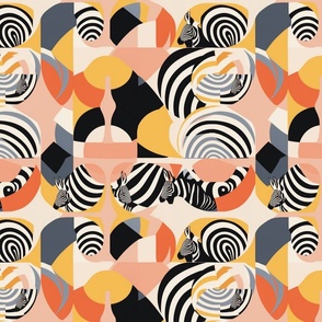 psychedelic zebras inspired by hilma af klint