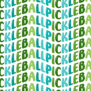 Bigger Scale Wavy Pickleball in Blue and Green