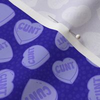 Medium Scale Cunt Valentine Conversation Heart Candy Purple