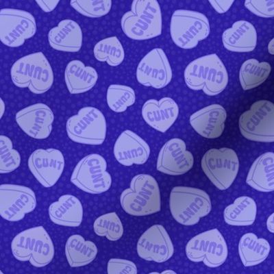 Medium Scale Cunt Valentine Conversation Heart Candy Purple