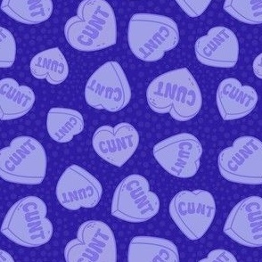 Medium Scale Cunt Valentine Conversation Heart Candy Purple