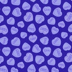 Small Scale Cunt Valentine Conversation Heart Candy Purple