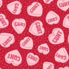 Large Scale Cunt Valentine Conversation Heart Candy Pink