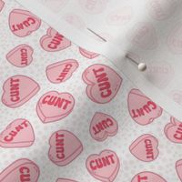 Small Scale Cunt Valentine Conversation Heart Candy Pink
