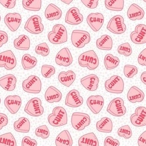 Small Scale Cunt Valentine Conversation Heart Candy Pink