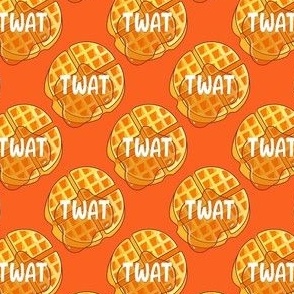 Medium Scale Twat Waffles on Orange
