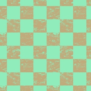 distressed checkerboard mint
