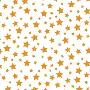 Gold Stars on White