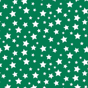 Stars on Christmas Green