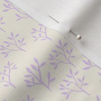 Simplified Lavender Tree Silhouettes on Cream 