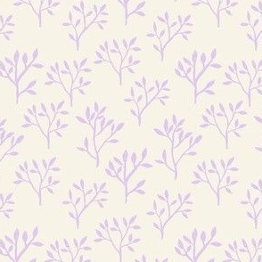 Simplified Lavender Tree Silhouettes on Cream 