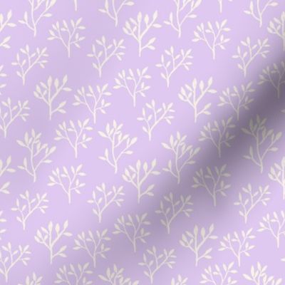 Simplified Tree Silhouettes on Soothing Lavender
