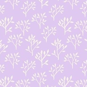 Simplified Tree Silhouettes on Soothing Lavender