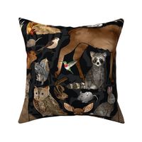 Woodsy Woodland Friends (Black large scale)   