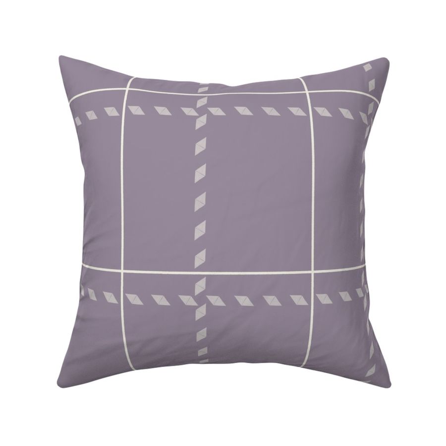 (M) Preppy Grand Milleniall Christmas Cottage Farmhouse Plaid Lavender