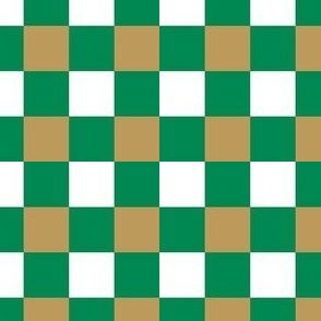 Small Scale Team Spirit Basketball Bold Checkerboard in Boston Celtics Green and Gold