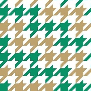 Medium Scale Team Spirit Basketball Houndstooth in Boston Celtics Gold and Green