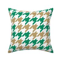Large Scale Team Spirit Basketball Houndstooth in Boston Celtics Gold and Green