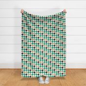 Large Scale Team Spirit Basketball Houndstooth in Boston Celtics Green and Gold