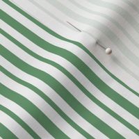 Christmas Holiday Candy Cane Stripe Green and White - 1/4 inch