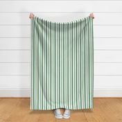 Christmas Holiday Candy Cane Stripe Green and White - 1 inch