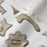 Metal Cookie Cutters on White