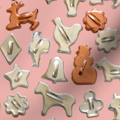 Metal Cookie Cutters on Blush Pink
