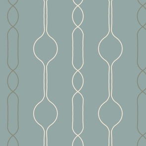 Masculine Mod Geometric Stripes in blue, white, and copper brown