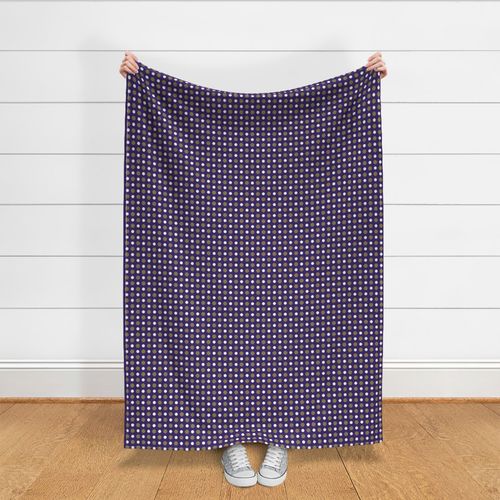 (XS) Gold and White Geometric Polka Dots on a Purple Background