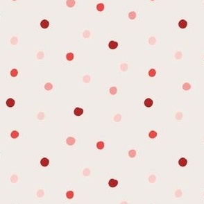 Cute and simple Valentines Day Polka Dots in red and pink