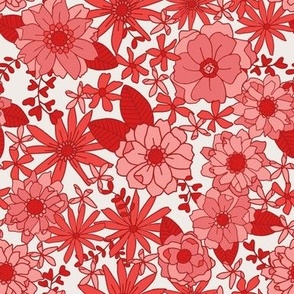 Red and pink Valentines Day floral