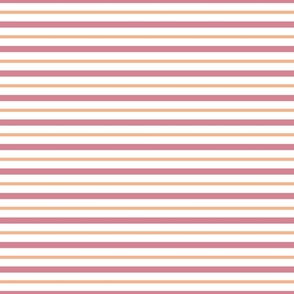 large summer stripe / pink and orange
