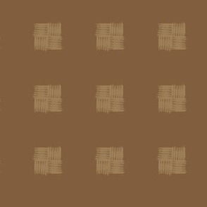 Sketched Basketweave Squares on Brown Sugar