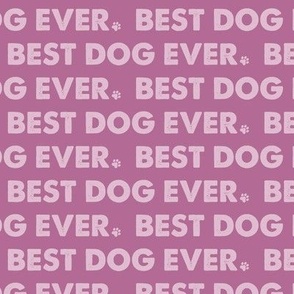 Best Dog Ever - Dog Fabric - Pink Light Pink -Dog Bandana Fabric