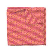 Best Dog Ever Dog Fabric Pink Orange, Dog Bandana Fabric