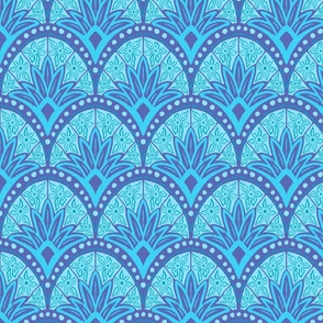 Geometric Floral - Blue Tourquoise