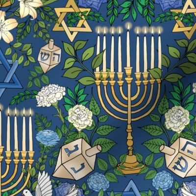 Hanukkah, the Festival of Lights (Blue) 
